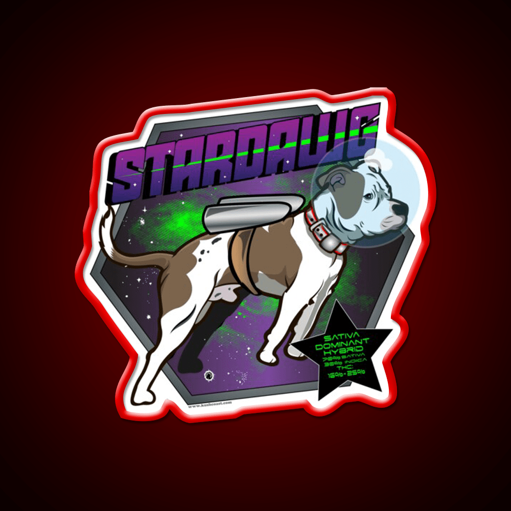 Star Dawg Strain Art Hemp Inspired Green Leaf Led Neon Sign Rgb Color - Shineneon