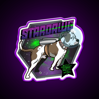 Star Dawg Strain Art Hemp Inspired Green Leaf Led Neon Sign Rgb Color - Shineneon