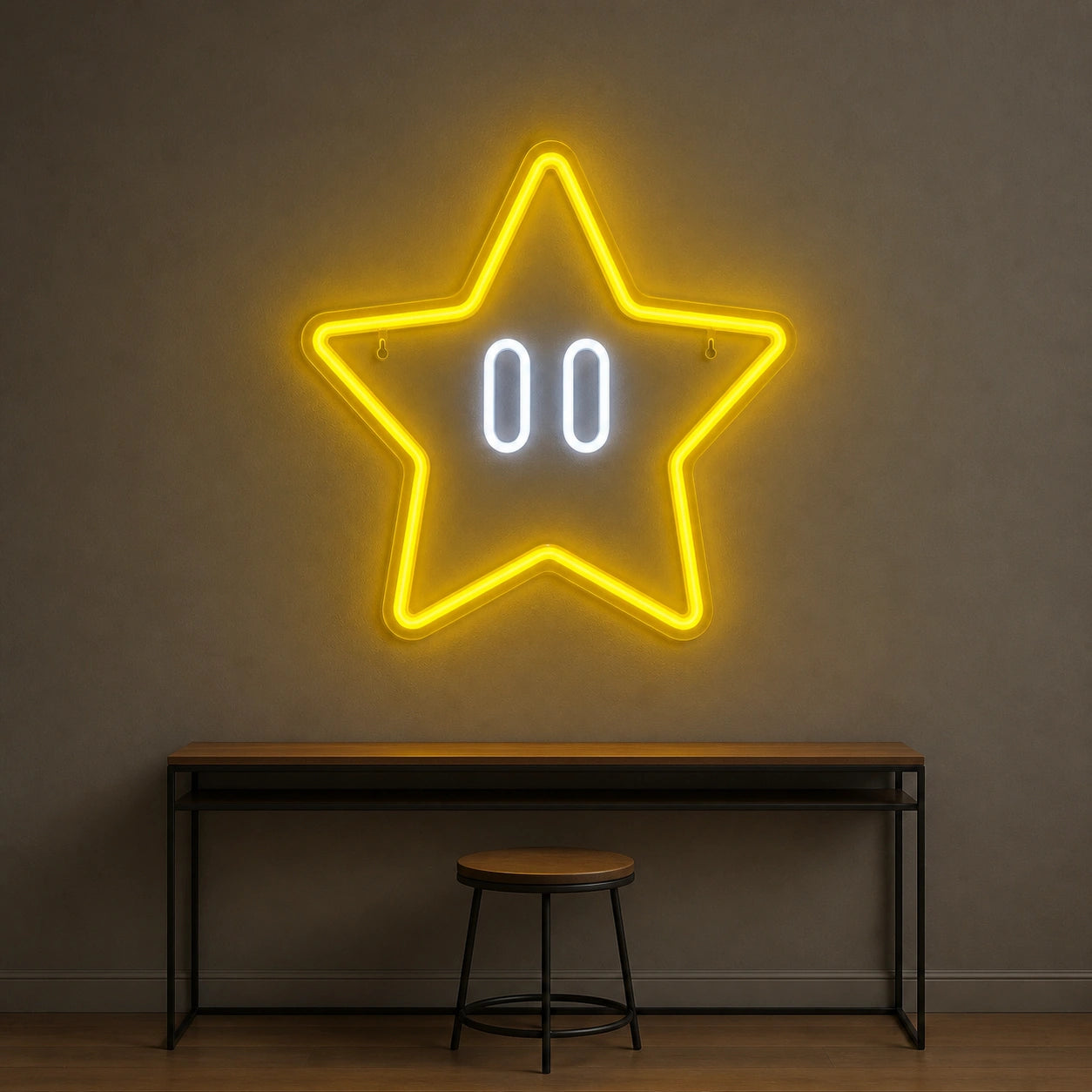 Star Eyes LED Neon Sign Garage Man Cave Neon Sign size image