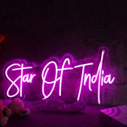 Star Of India Pink Led Neon Sign - Shineneon