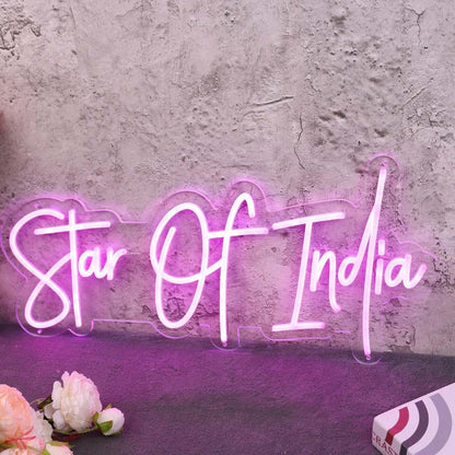 Star Of India Pink Led Neon Sign - Shineneon