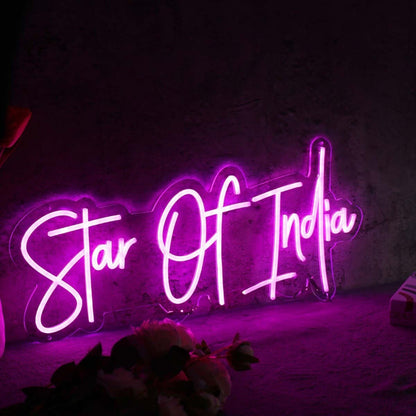 Star Of India Pink Led Neon Sign - Shineneon