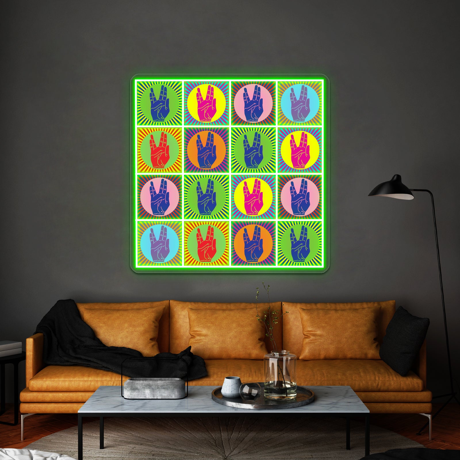 Spock Hand Pop Art 1 Artwork Custom Led Signs | Shineneon