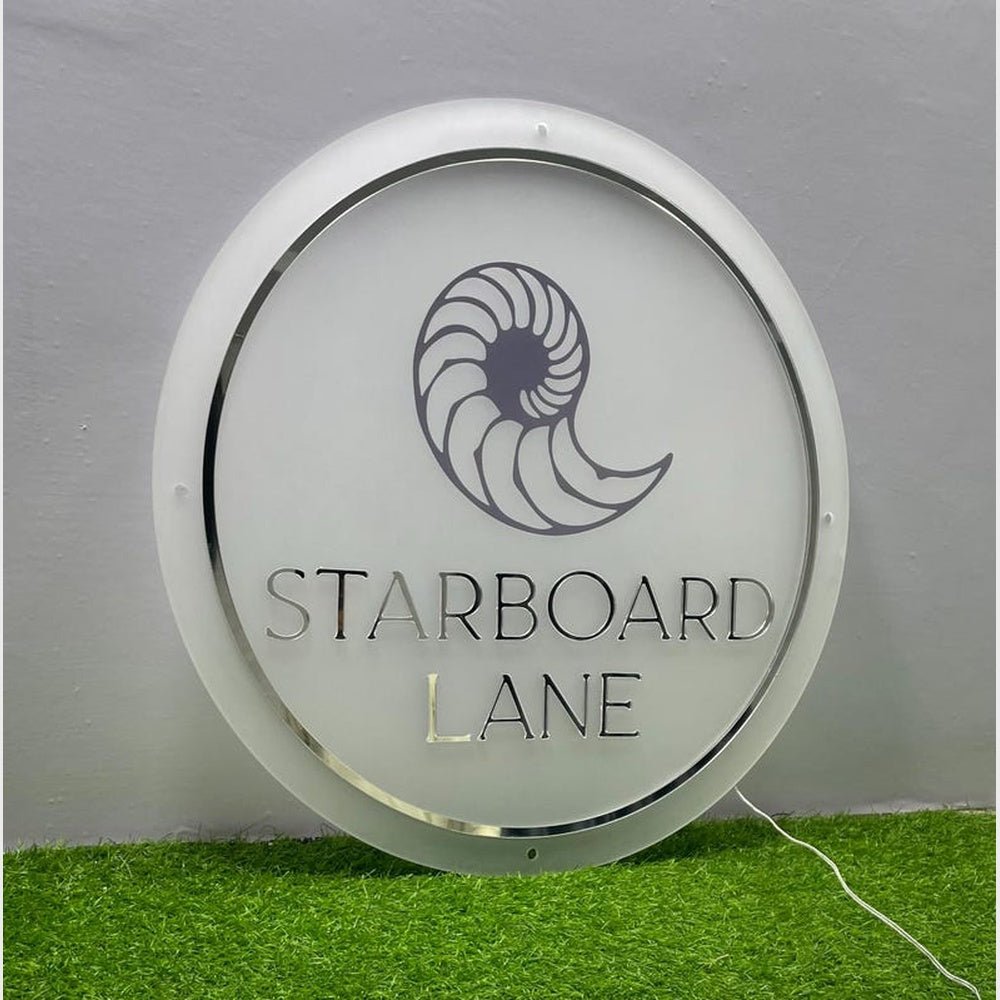 Starboard Ane Acrylic Business Logo Sign - Shineneon