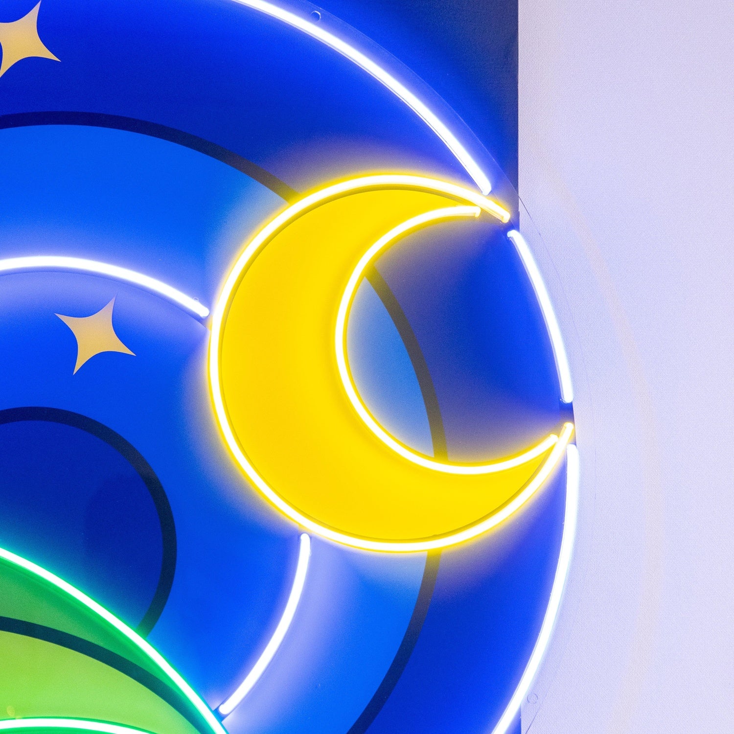 Starry Moon Leaves Uv Printed Led Neon Sign For Indoor Wall Decor | Shineneon