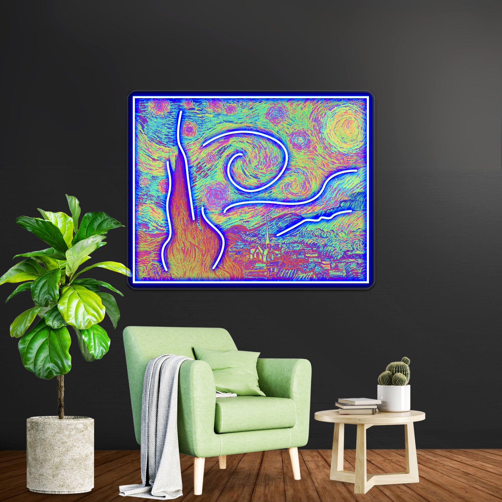 Starry Night Artwork Custom Led Signs | Shineneon