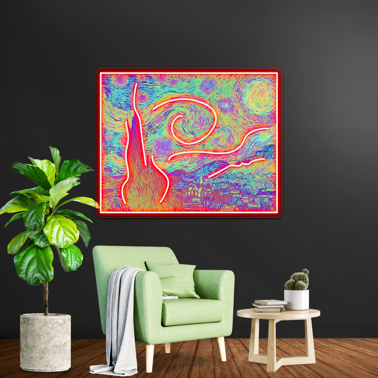 Starry Night Artwork Custom Led Signs | Shineneon