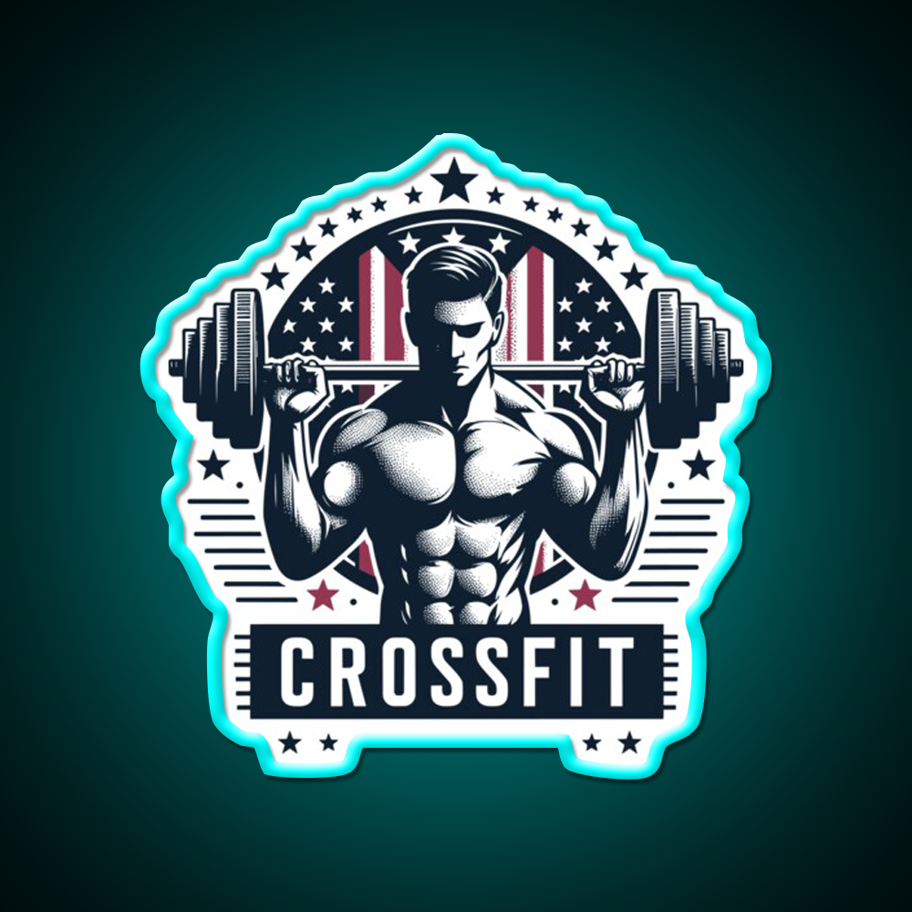 Stars Barbells Gym Fitness Led Neon Sign Rgb Color