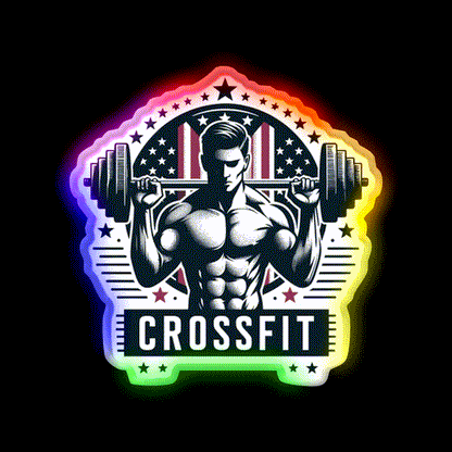 Stars Barbells Gym Fitness Led Neon Sign Rgb Color