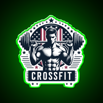 Stars Barbells Gym Fitness Led Neon Sign Rgb Color