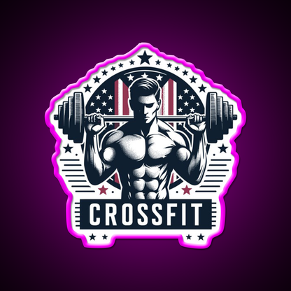 Stars Barbells Gym Fitness Led Neon Sign Rgb Color