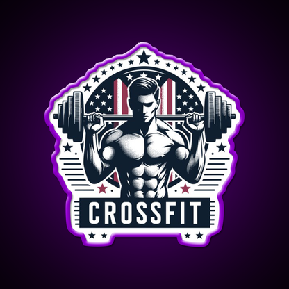 Stars Barbells Gym Fitness Led Neon Sign Rgb Color