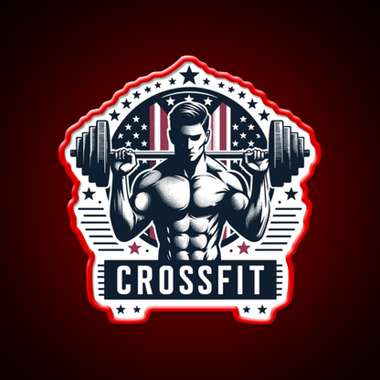 Stars Barbells Gym Fitness Led Neon Sign Rgb Color