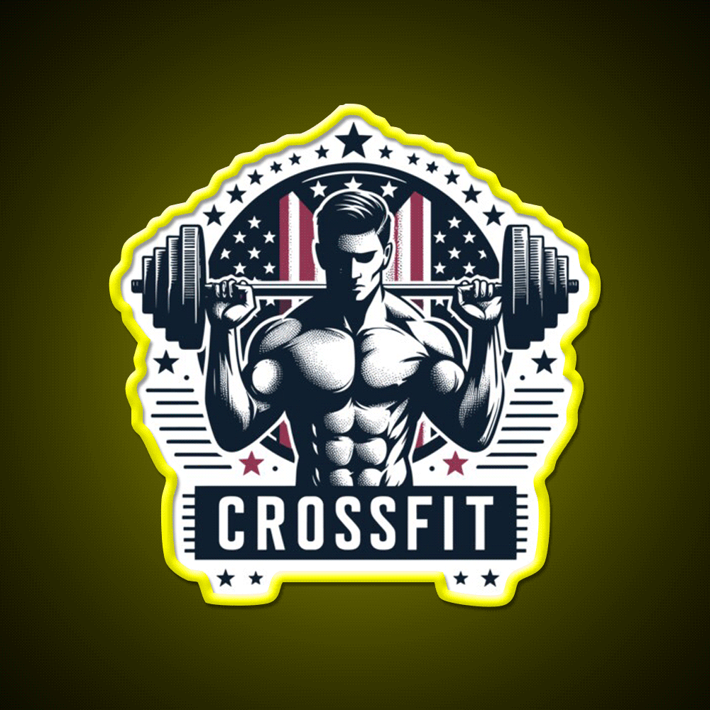 Stars Barbells Gym Fitness Led Neon Sign Rgb Color