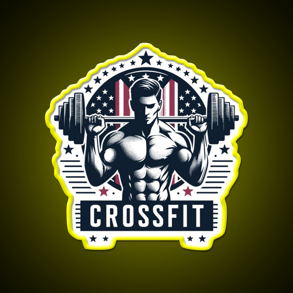 Stars Barbells Gym Fitness Led Neon Sign Rgb Color