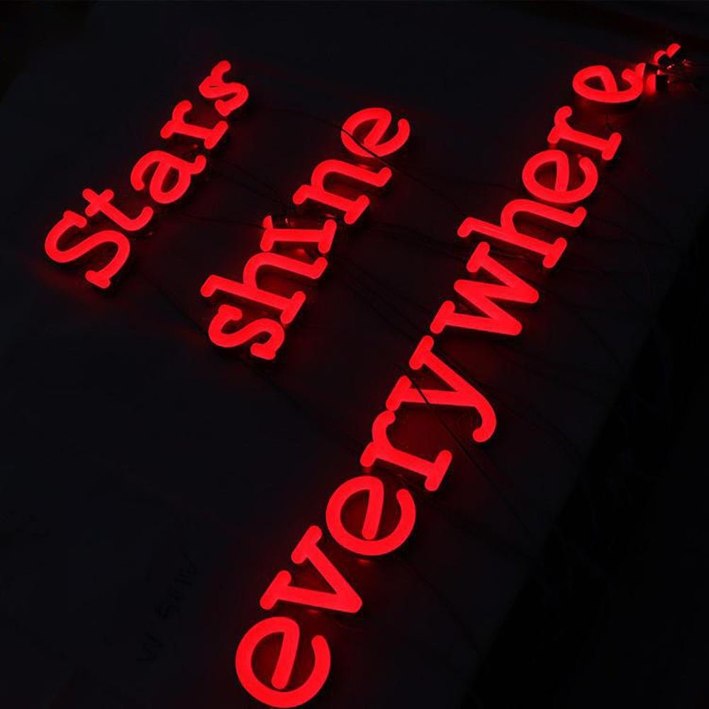 Stars Shine Everywhere 3D Frontlit Letters Metal Led Sign - Shineneon