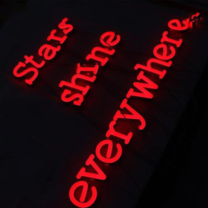 Stars Shine Everywhere 3D Frontlit Letters Metal Led Sign - Shineneon