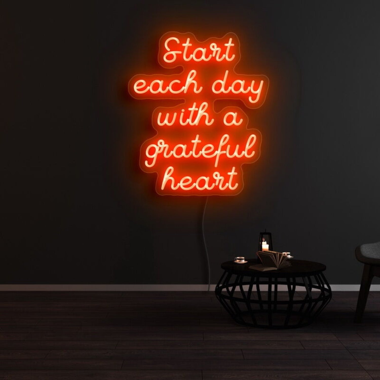 Start Each Day With A Grateful Heart Led Neon Sign - Shineneon