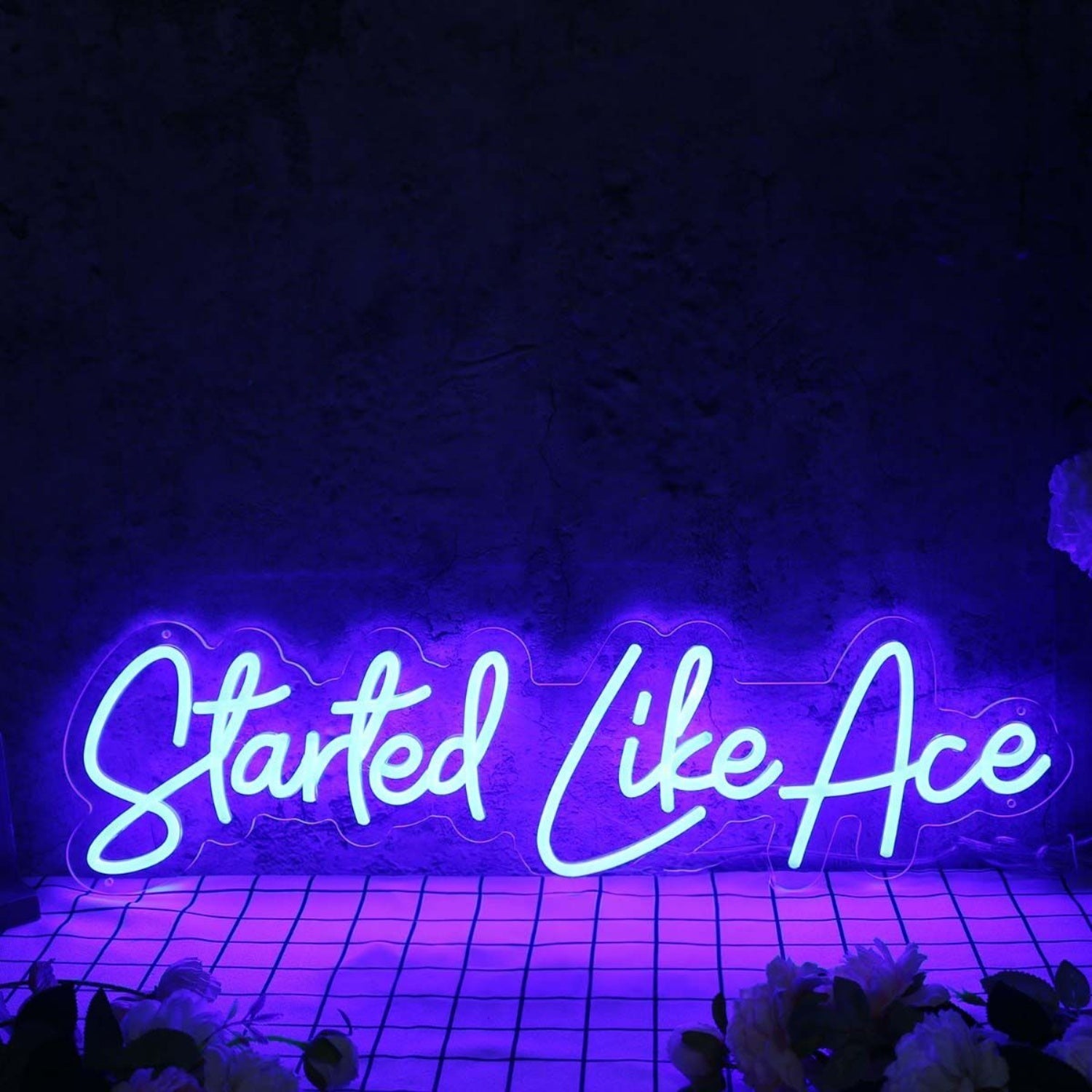 Started Like Ace Blue Led Neon Sign - Shineneon