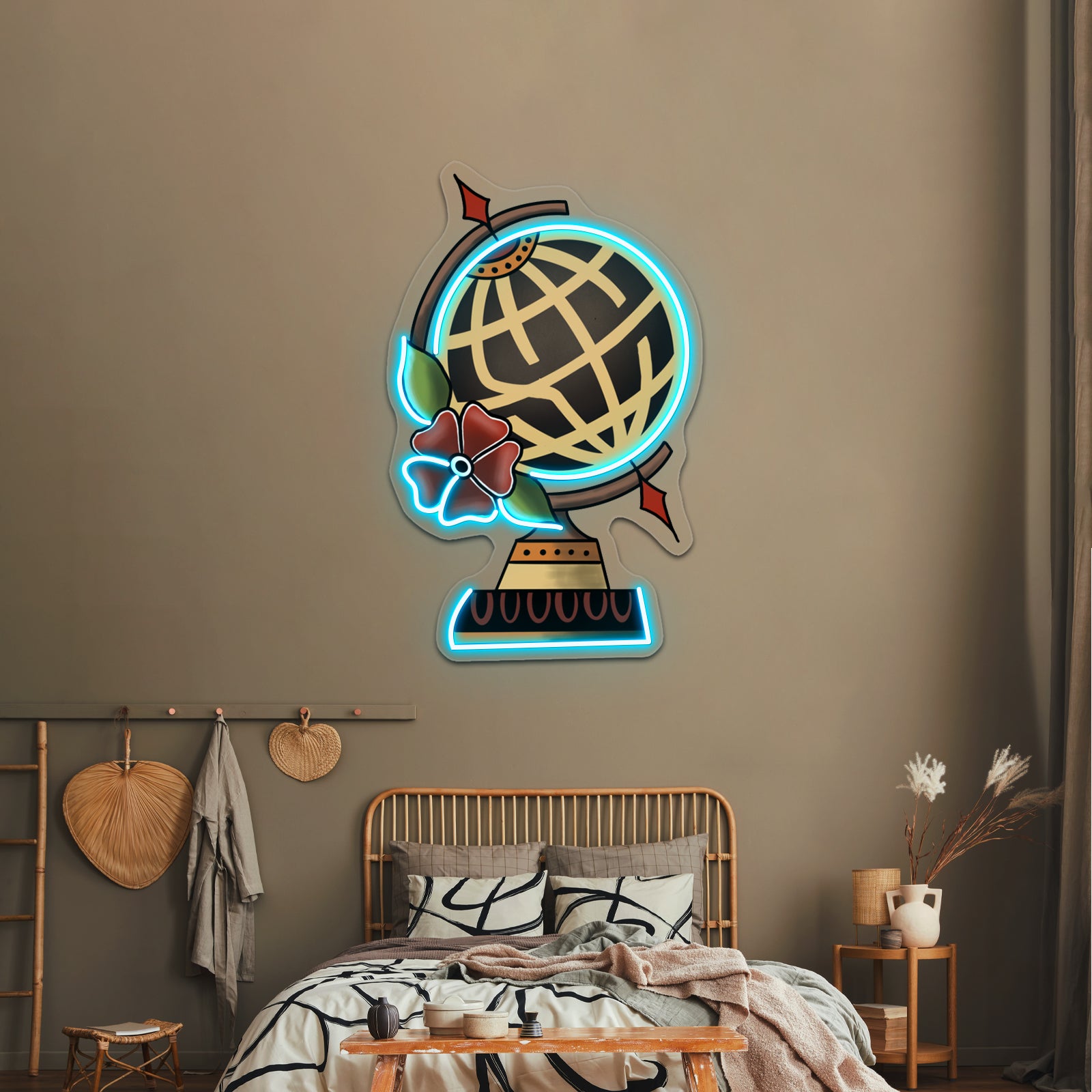 State Champs Around The World And Back Globe Artwork Neon Signs For Sale | Shineneon