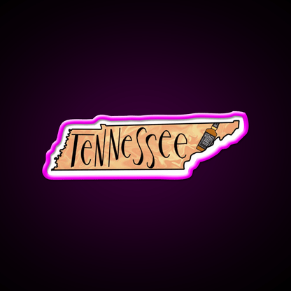 State Of Tennessee With Whiskey Bottle Whiskey Drink Bar Led Neon Sign Rgb Color - Shineneon