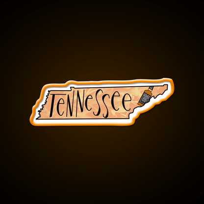 State Of Tennessee With Whiskey Bottle Whiskey Drink Bar Led Neon Sign Rgb Color - Shineneon