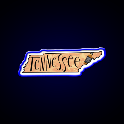 State Of Tennessee With Whiskey Bottle Whiskey Drink Bar Led Neon Sign Rgb Color - Shineneon