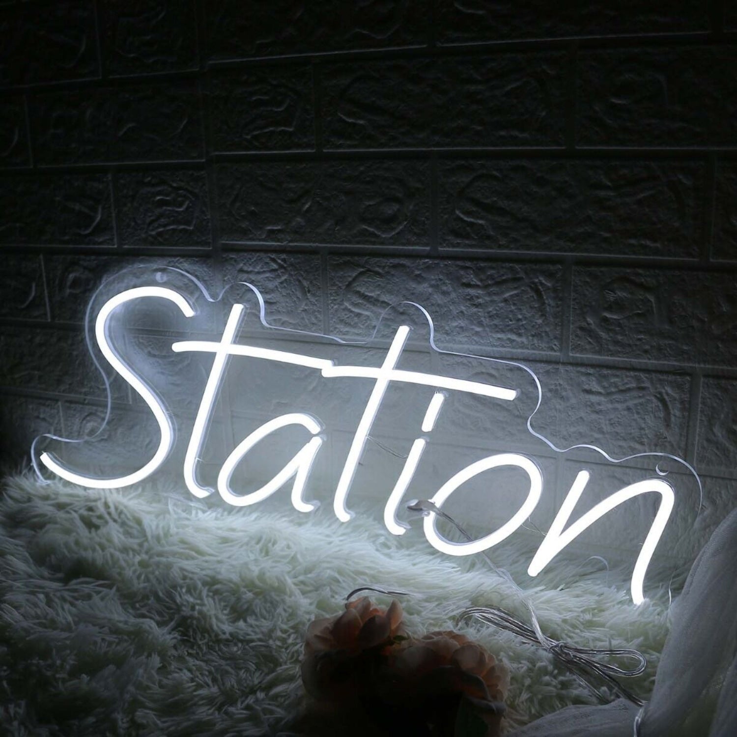 Station White Led Neon Sign - Shineneon