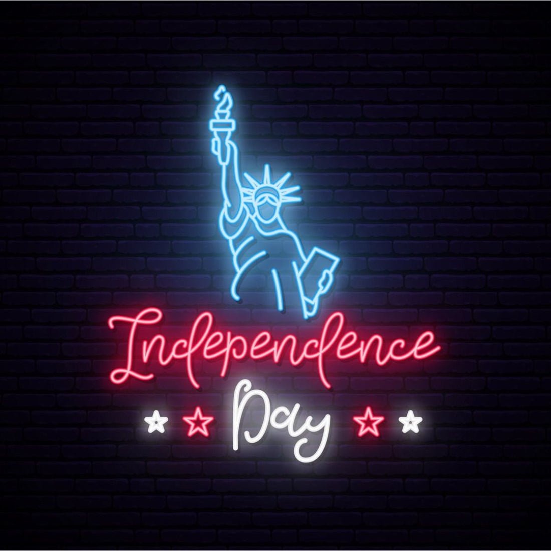 Statue Liberty Independence Day Usa Led Sign Business Neon Sign - Shineneon