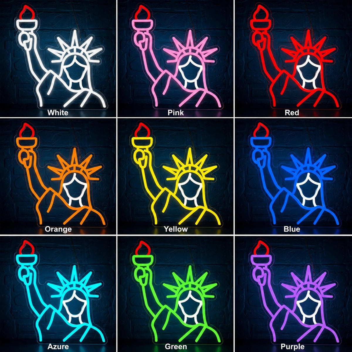 Statue Liberty Silhouette LED Neon Sign - Shineneon