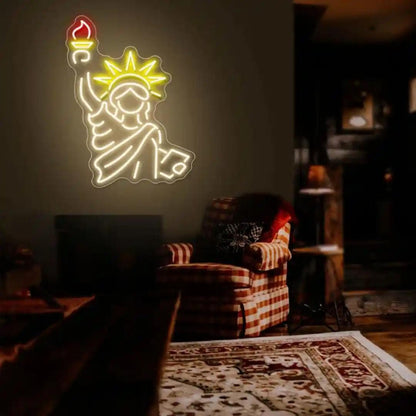 Statue Of Liberty Led Neon Sign Multicolor Silhouette Home Decor | Shineneon