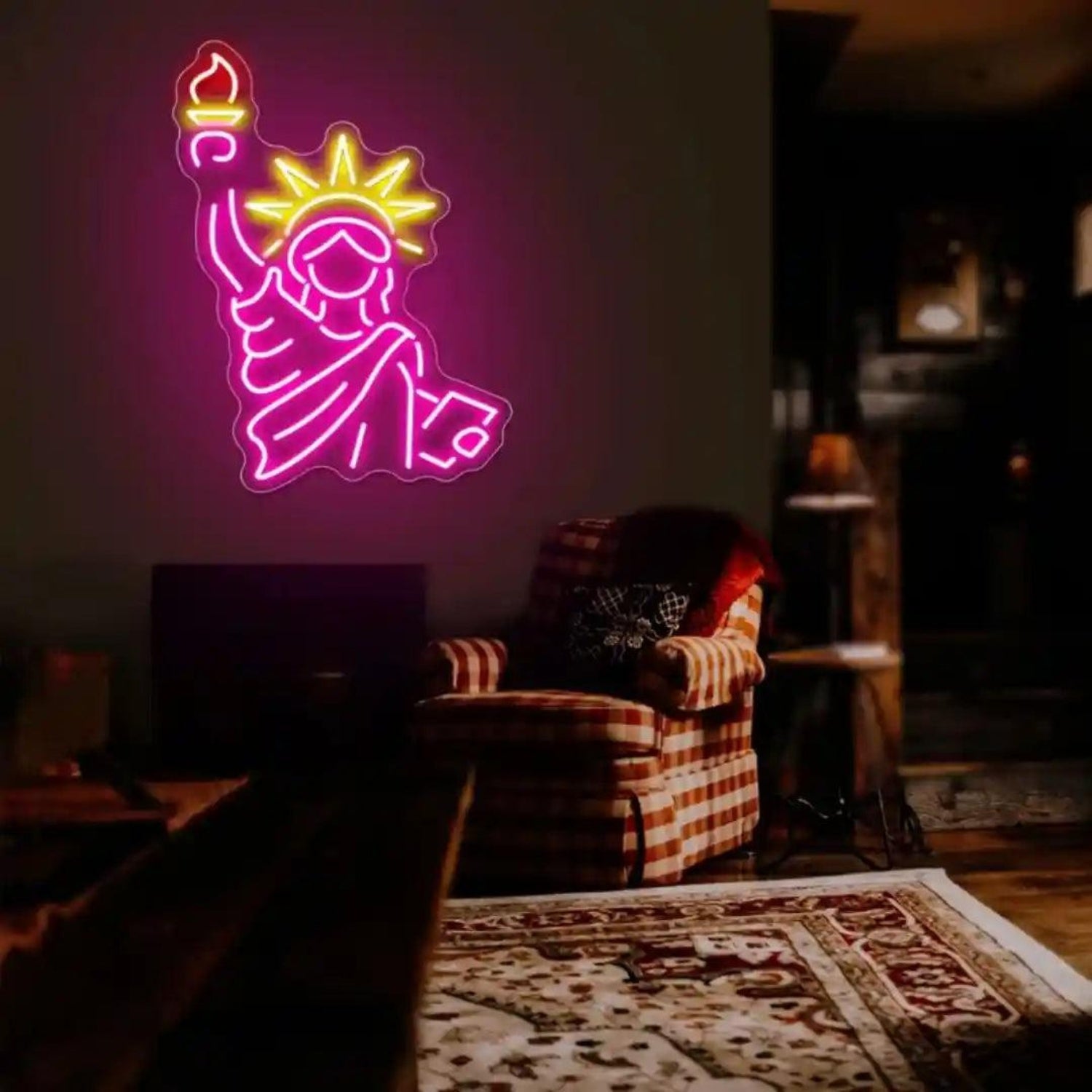 Statue Of Liberty Led Neon Sign Multicolor Silhouette Home Decor | Shineneon