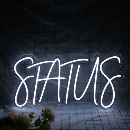 Status White Led Neon Sign | Shineneon