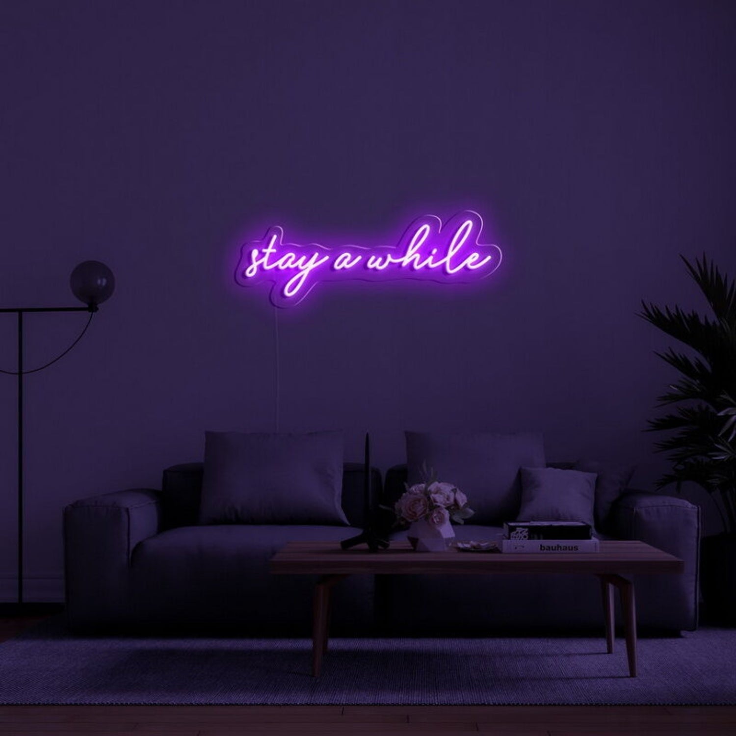 Stay A While Led Neon Sign For Welcoming And Cozy - Shineneon