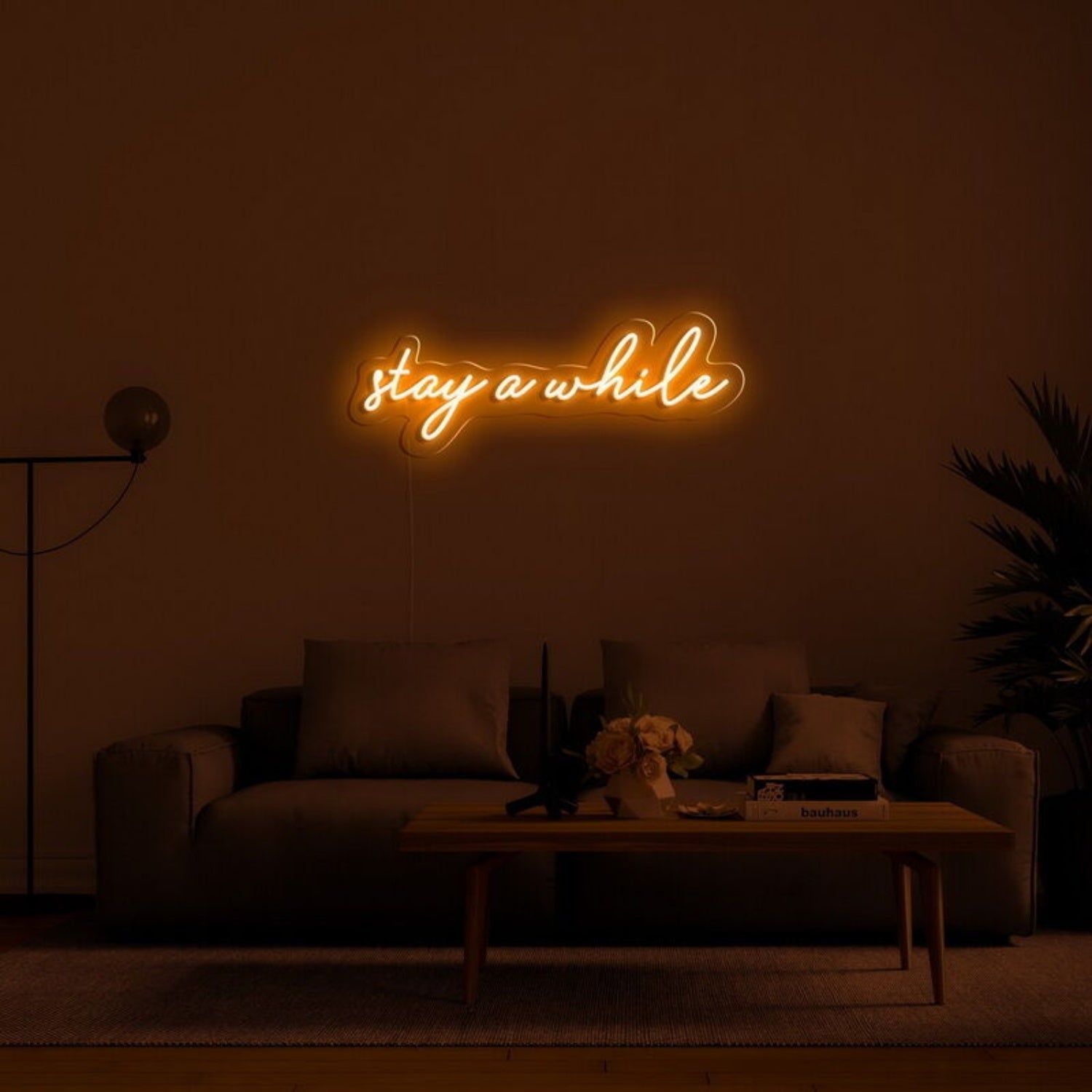 Stay A While Led Neon Sign For Welcoming And Cozy - Shineneon