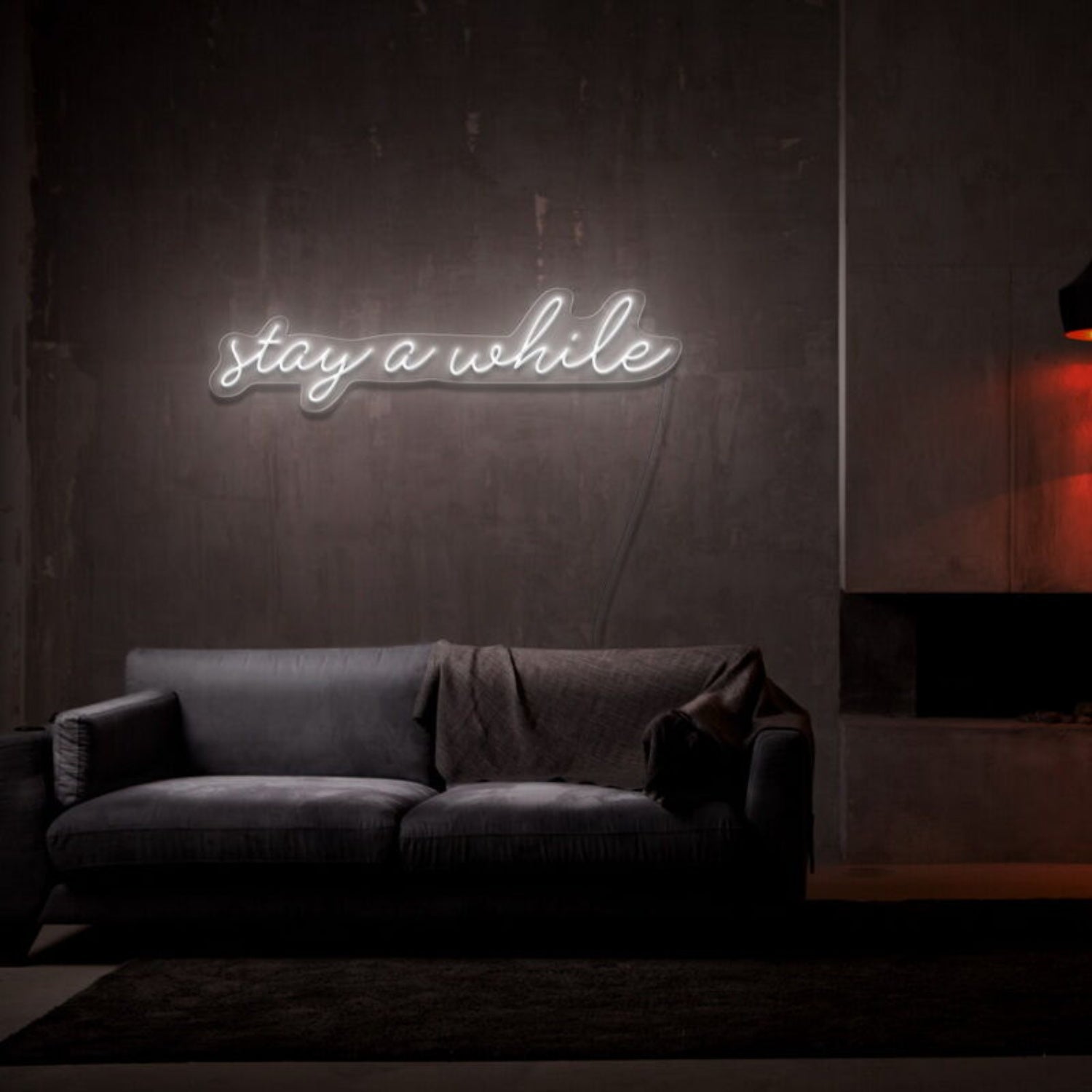 Stay A While Led Neon Sign For Welcoming And Cozy Spaces - Shineneon