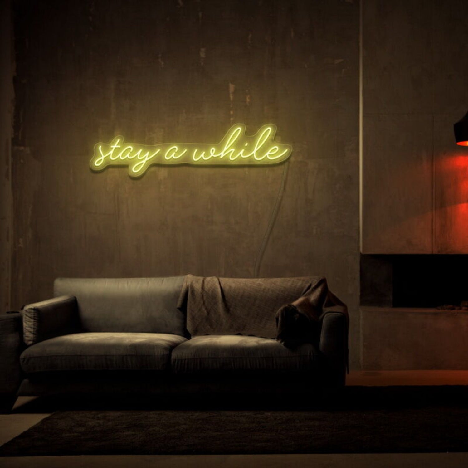 Stay A While Led Neon Sign For Welcoming And Cozy Spaces - Shineneon