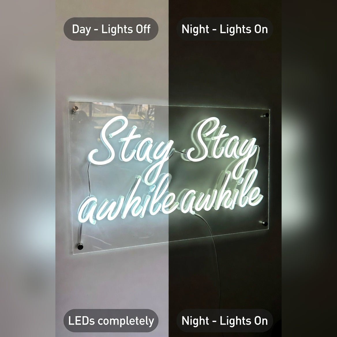 Stay Awhile Decor Light LED Neon Sign - Shineneon
