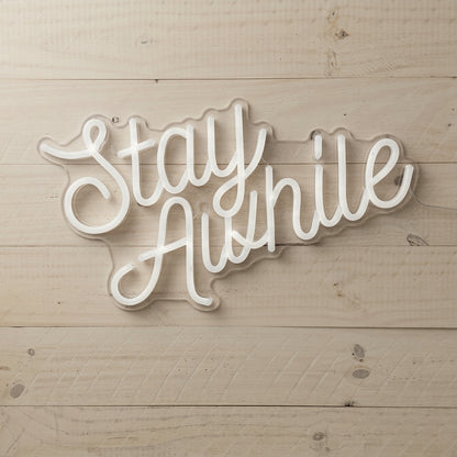 Stay Awhile LED Neon Sign Home Wall Art - 02 High-Converting Product Image