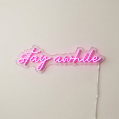 Stay Awhile LED Neon Sign Wall Art - Shineneon