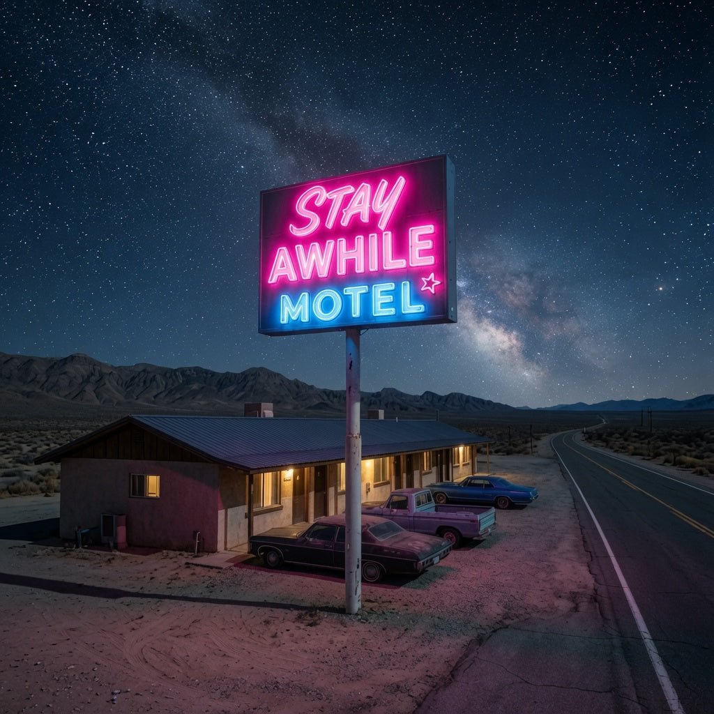 Stay Awhile Motel LED Neon Sign - Shineneon
