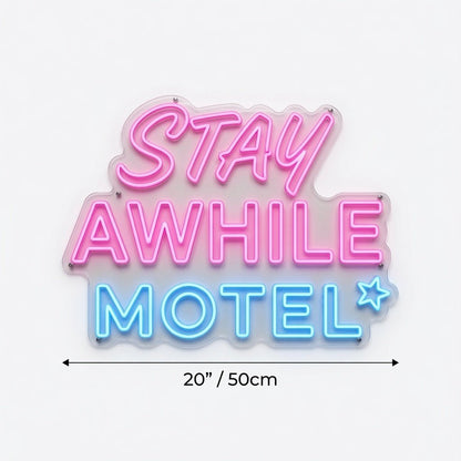 Stay Awhile Motel LED Neon Sign - Shineneon