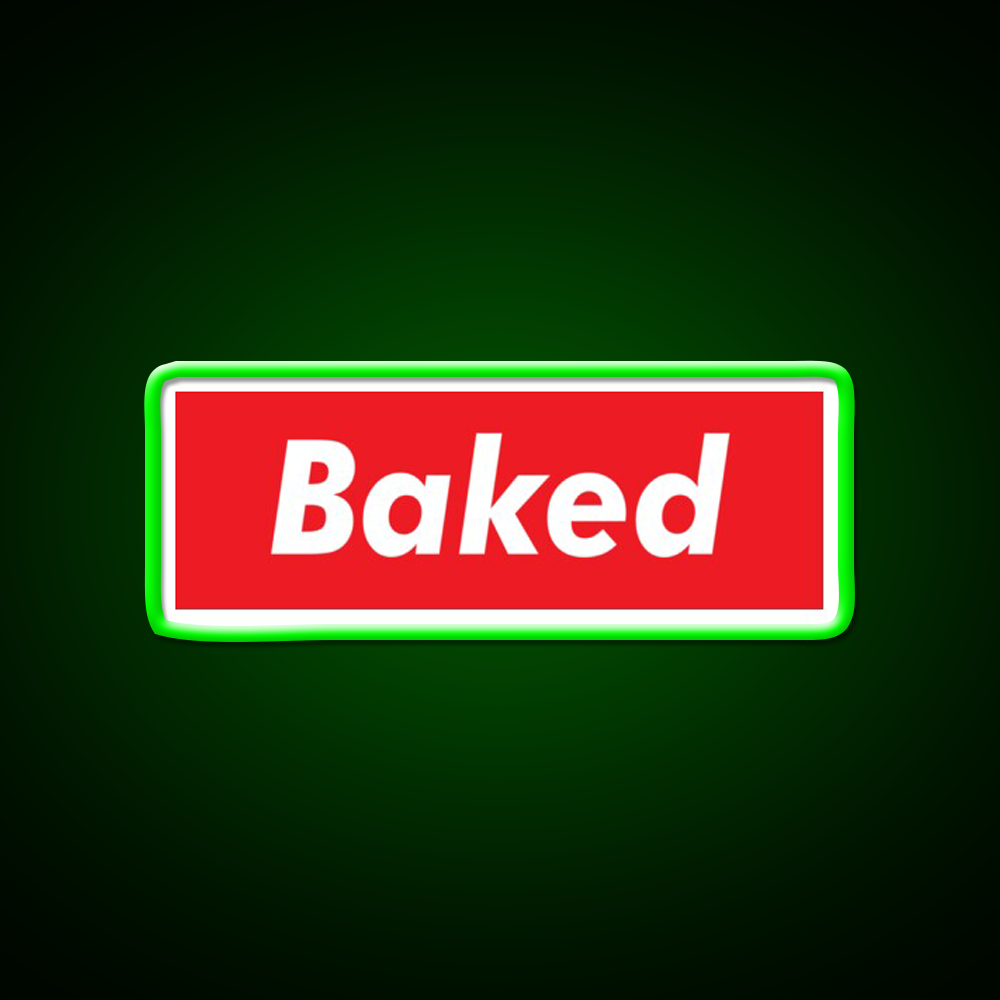 Stay Baked Hemp Inspired Green Leaf Led Neon Sign Rgb Color - LED neon sign view 8