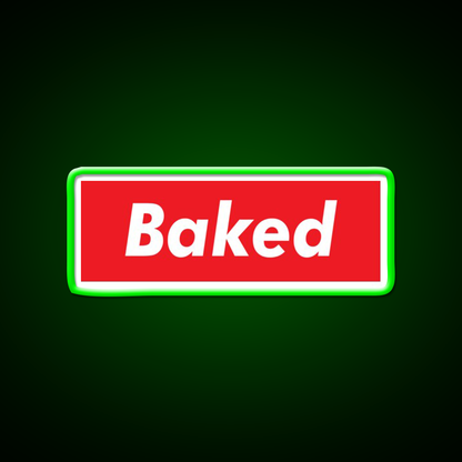 Stay Baked Hemp Inspired Green Leaf Led Neon Sign Rgb Color - LED neon sign view 8