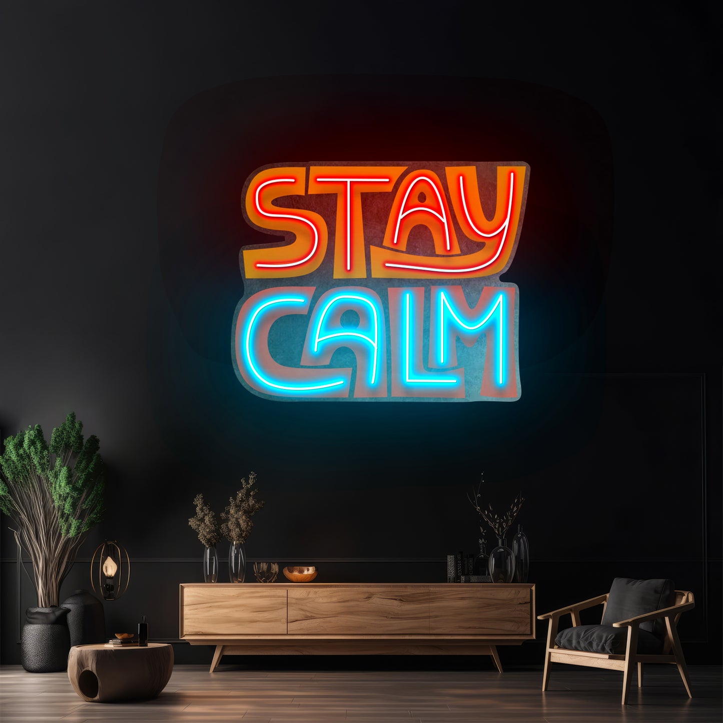 Stay Calm Led Neon Sign Light Custom Led Signs