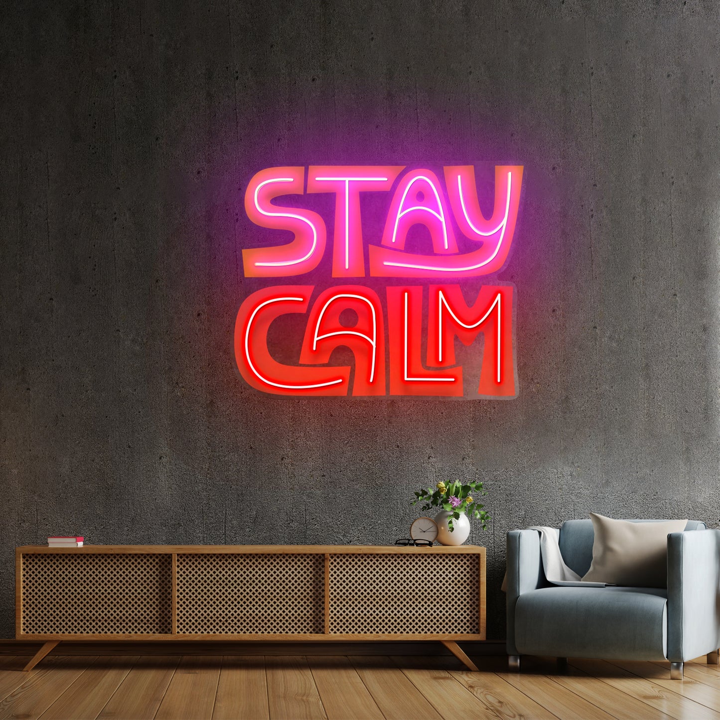 Stay Calm Led Neon Sign Light Custom Led Signs