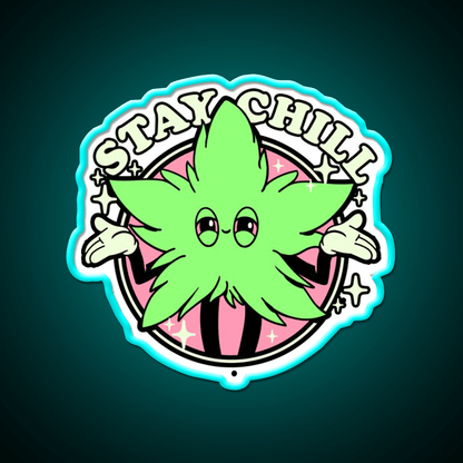 Stay Chill Hemp Inspired Green Leaf Led Neon Sign Rgb Color - Shineneon