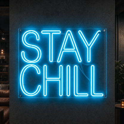 Stay Chill LED Neon Sign Garage Man Cave Neon Sign high-converting product image