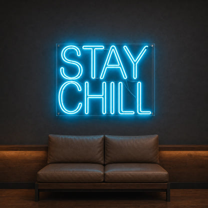 Stay Chill LED Neon Sign Garage Man Cave Neon Sign size image