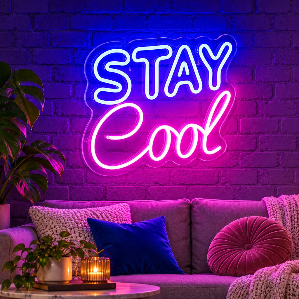 Stay Cool Blue Pink LED Neon Sign - Shineneon